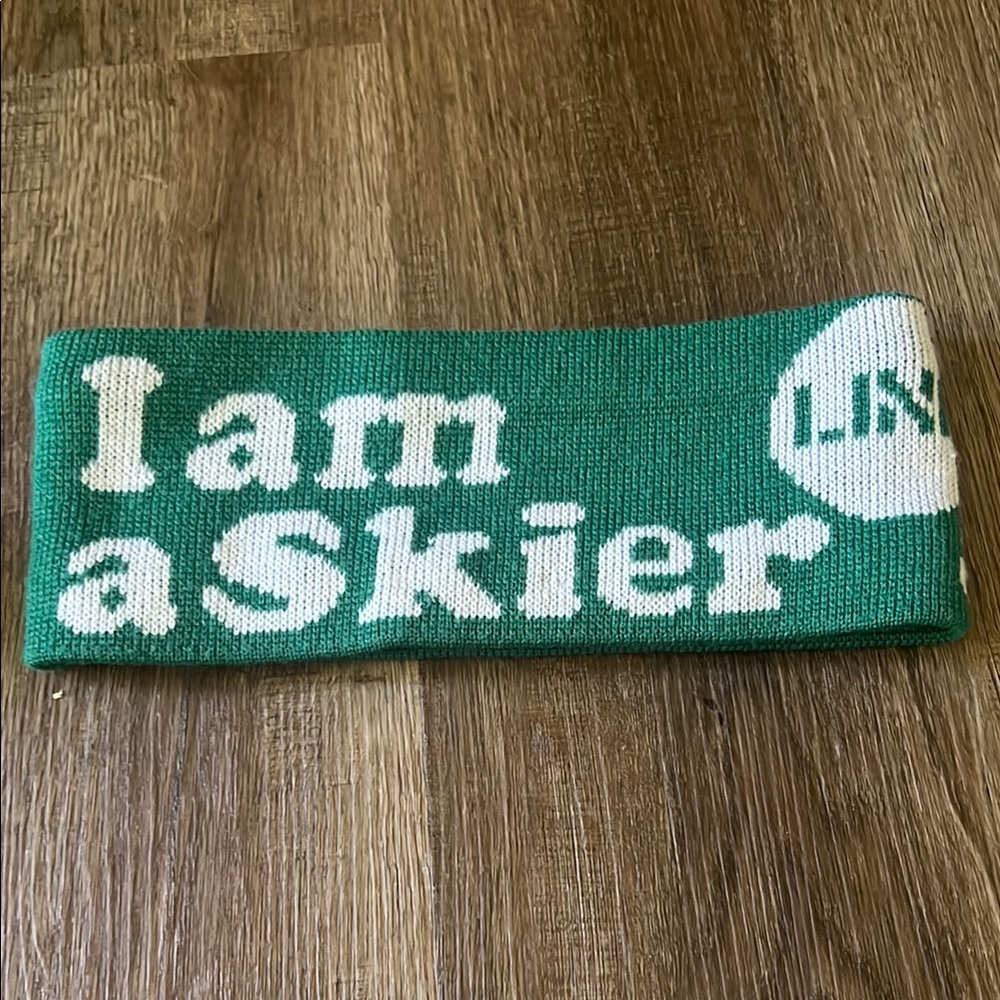 Green and white Headband
